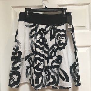 Mossimo Black & White Floral Skirt - NWT